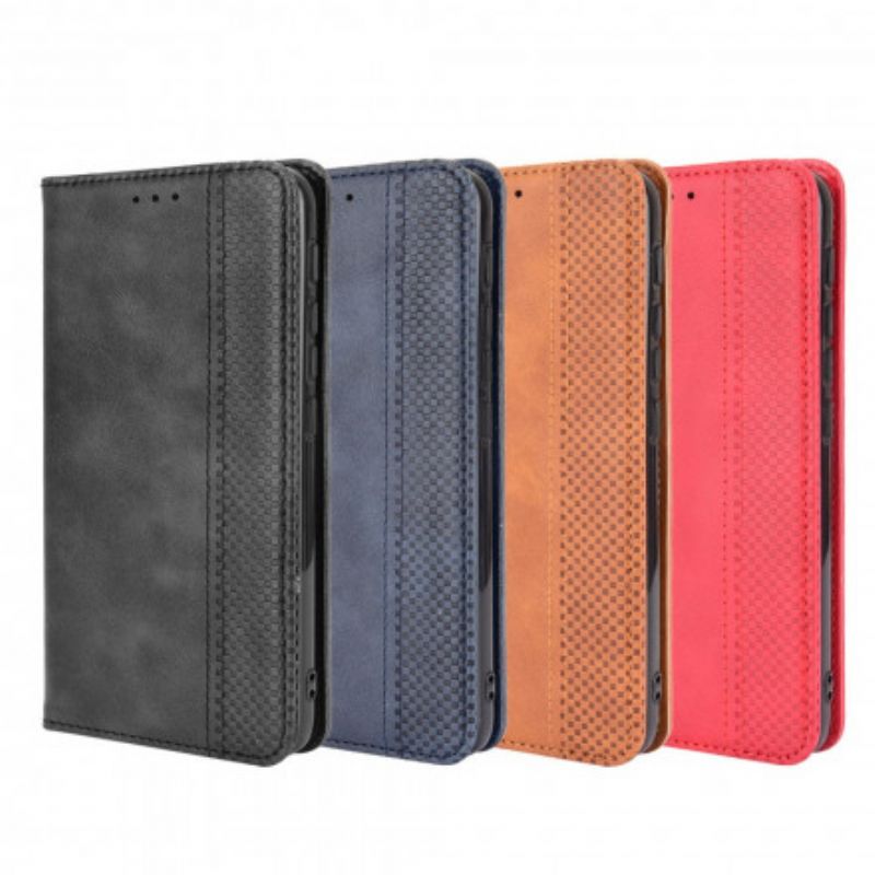 Flip Case Moto G30 / G10 Stilisierter Vintage-ledereffekt