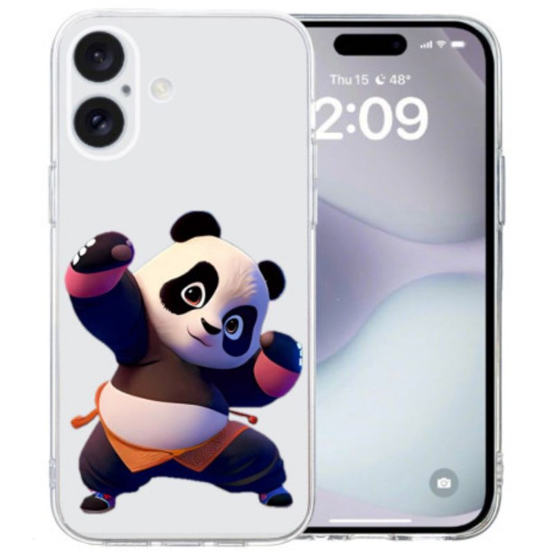 Hülle Für iPhone 16 Transparenter Panda-rand