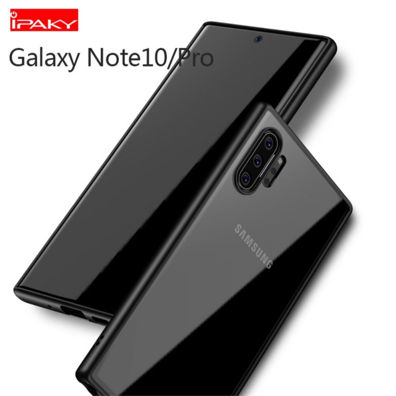 Hülle Samsung Galaxy Note 10 Plus Schwarz Ipaky Hybrid-Serie