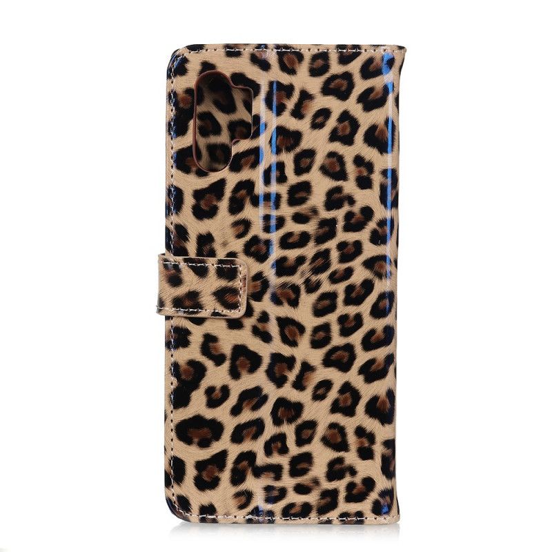 Lederhüllen Samsung Galaxy Note 10 Plus Handyhülle Leopard