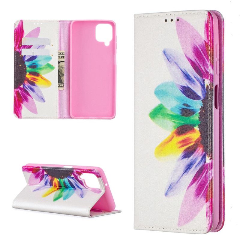 Flip Case Für Samsung Galaxy A12 Aquarellblume