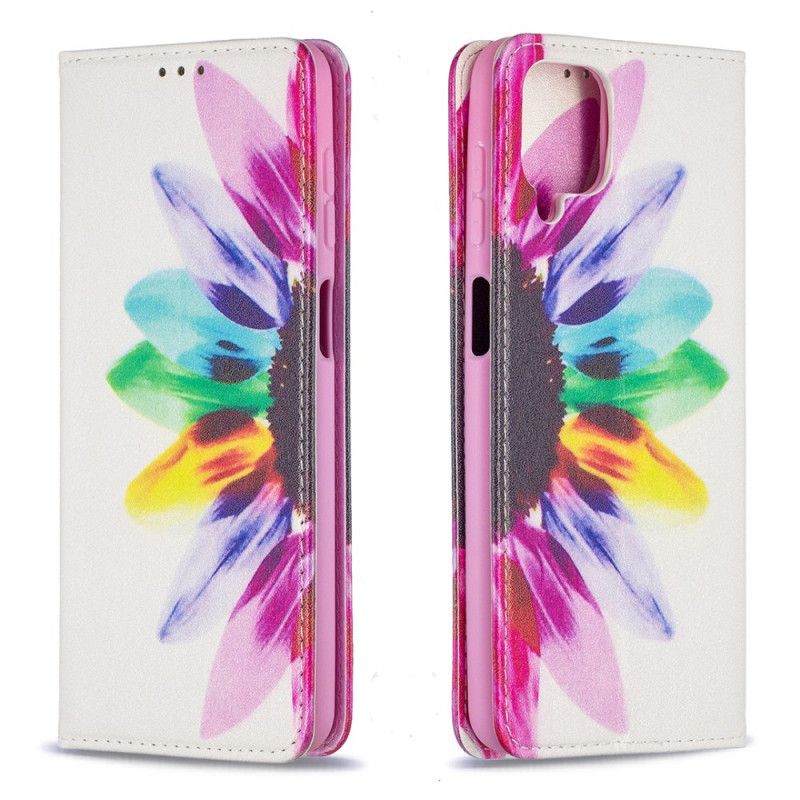 Flip Case Für Samsung Galaxy A12 Aquarellblume