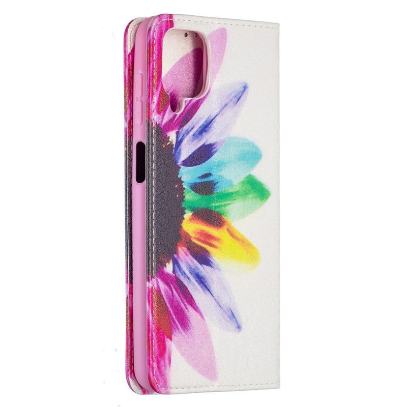 Flip Case Für Samsung Galaxy A12 Aquarellblume