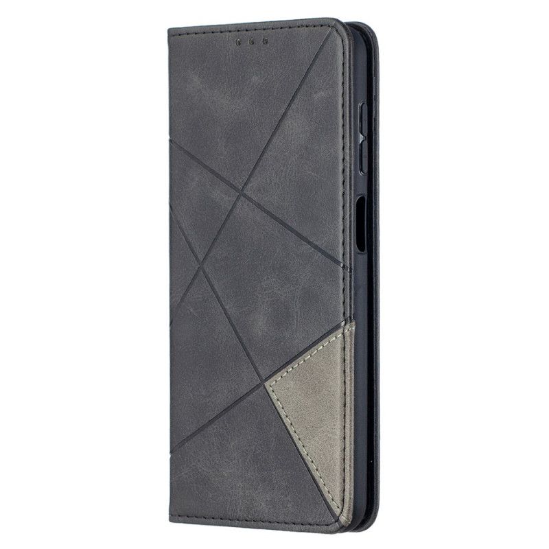 Flip Case Samsung Galaxy A12 Schwarz Handyhülle Künstlerstil