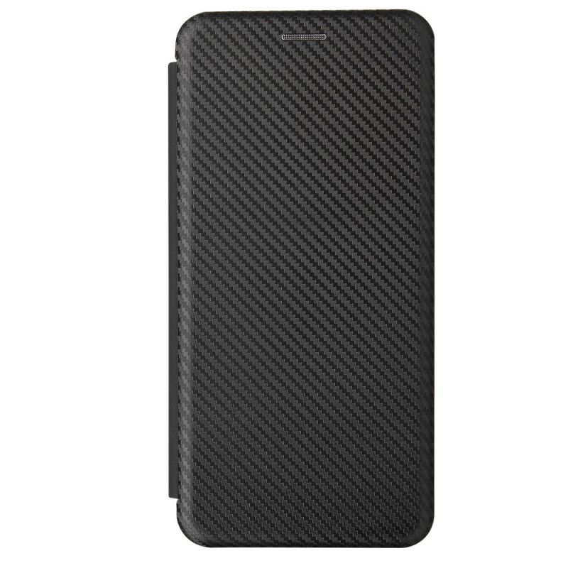 Flip Case Samsung Galaxy A12 Schwarz Kohlefaser