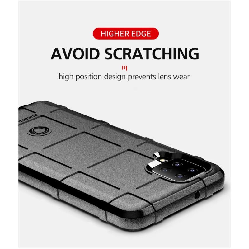 Hülle Für Samsung Galaxy A12 Schwarz Robuster Schild