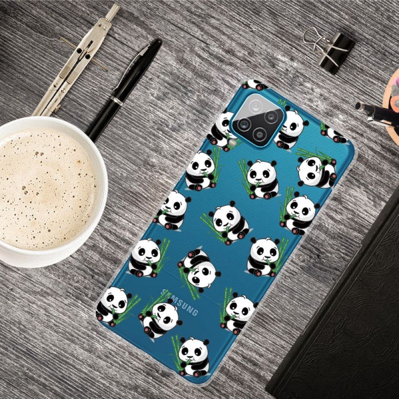 Hülle Samsung Galaxy A12 Kleine Pandas