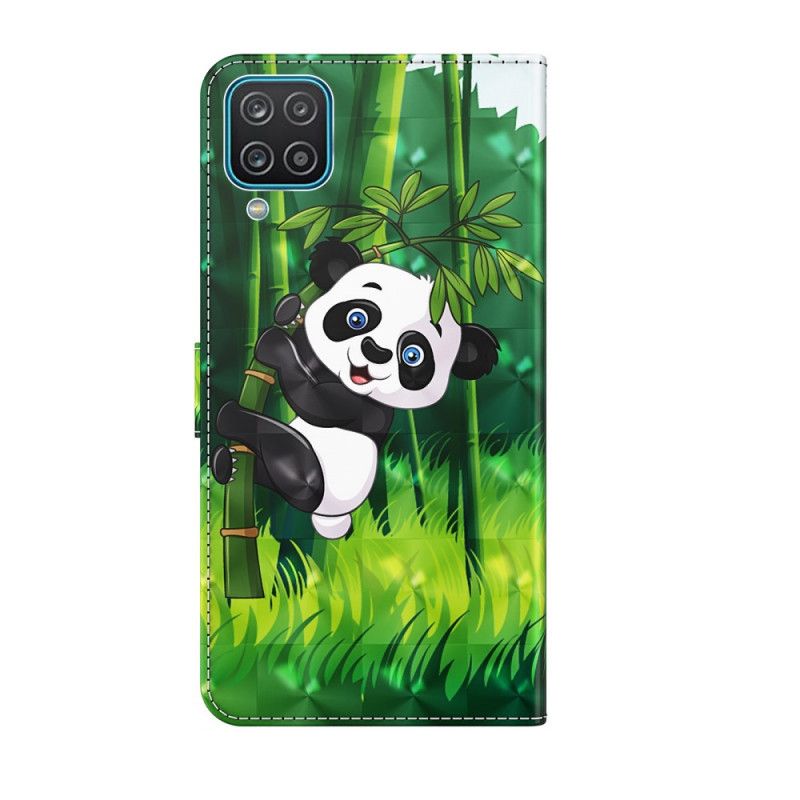 Lederhüllen Für Samsung Galaxy A12 Panda Und Bambus