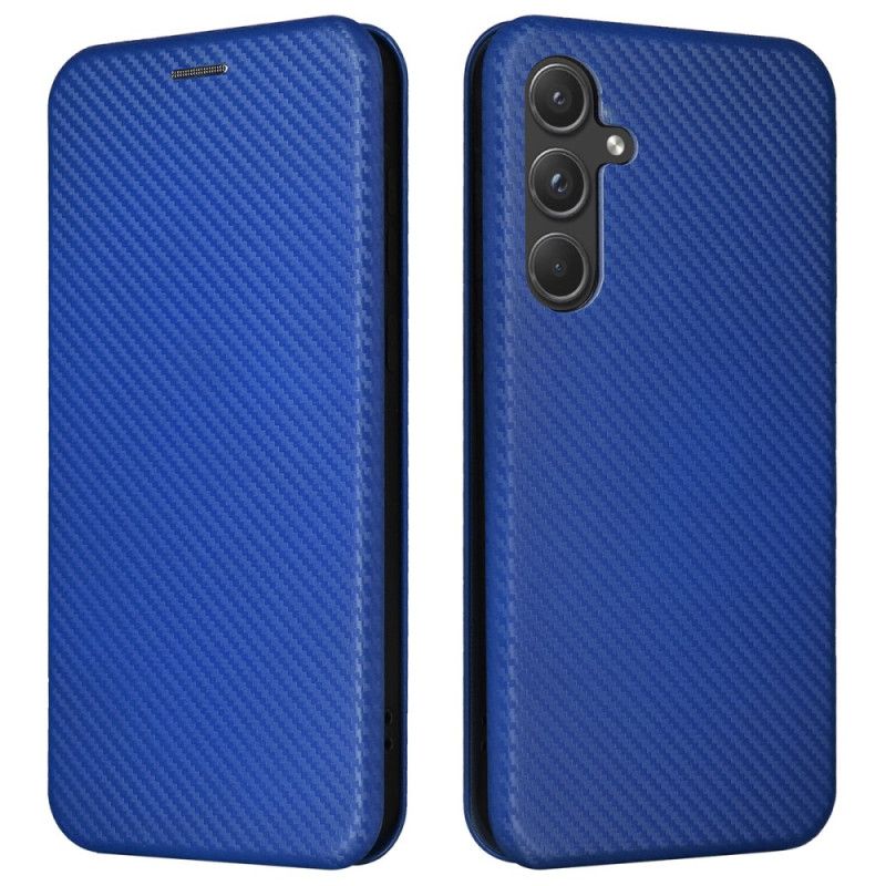 Flip Case Samsung Galaxy A55 5g Handyhülle Kohlefasertextur