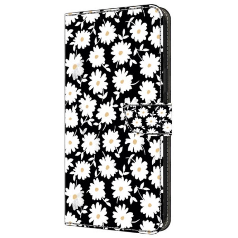 Lederhüllen Samsung Galaxy A55 5g Handyhülle Blumen