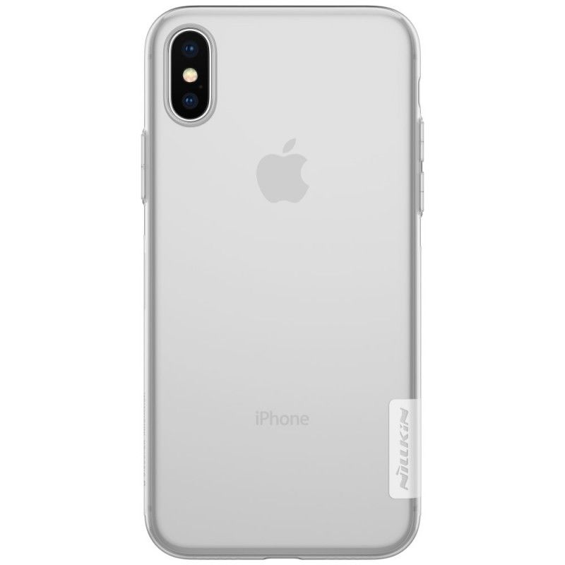 Hülle iPhone XS Schwarz Transparenter Nillkin