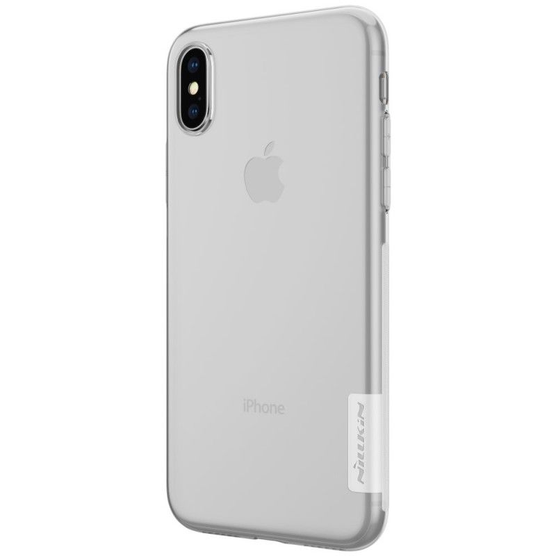 Hülle iPhone XS Schwarz Transparenter Nillkin