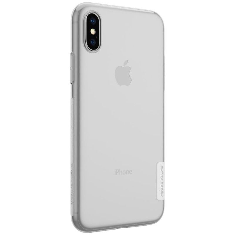 Hülle iPhone XS Schwarz Transparenter Nillkin