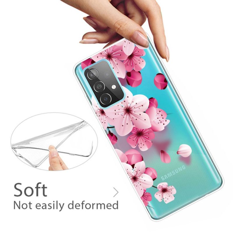 Hülle Samsung Galaxy A52 4G / A52 5G Handyhülle Kleine Rosa Blüten