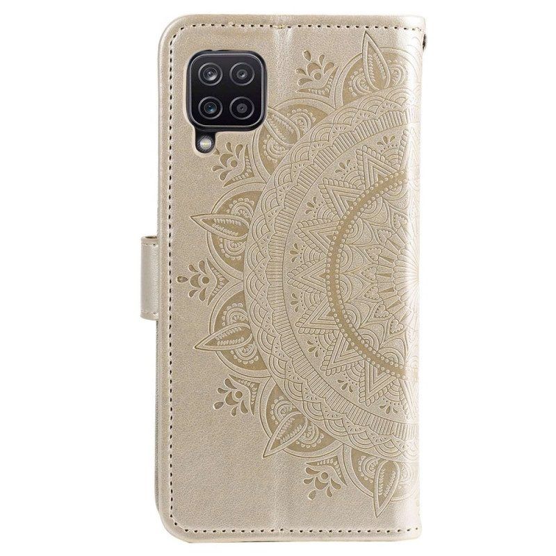 Flip Case Für Samsung Galaxy M33 5G Mit Kordel Riemchen-sonnen-mandala