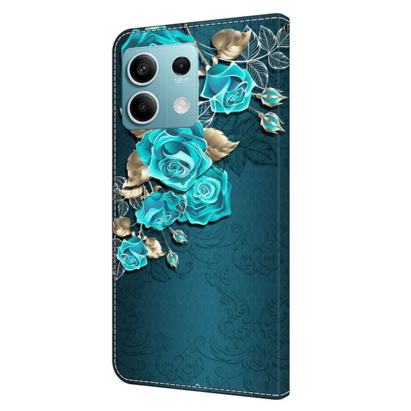 Lederhüllen Xiaomi Redmi Note 13 5g Blaue Rosen