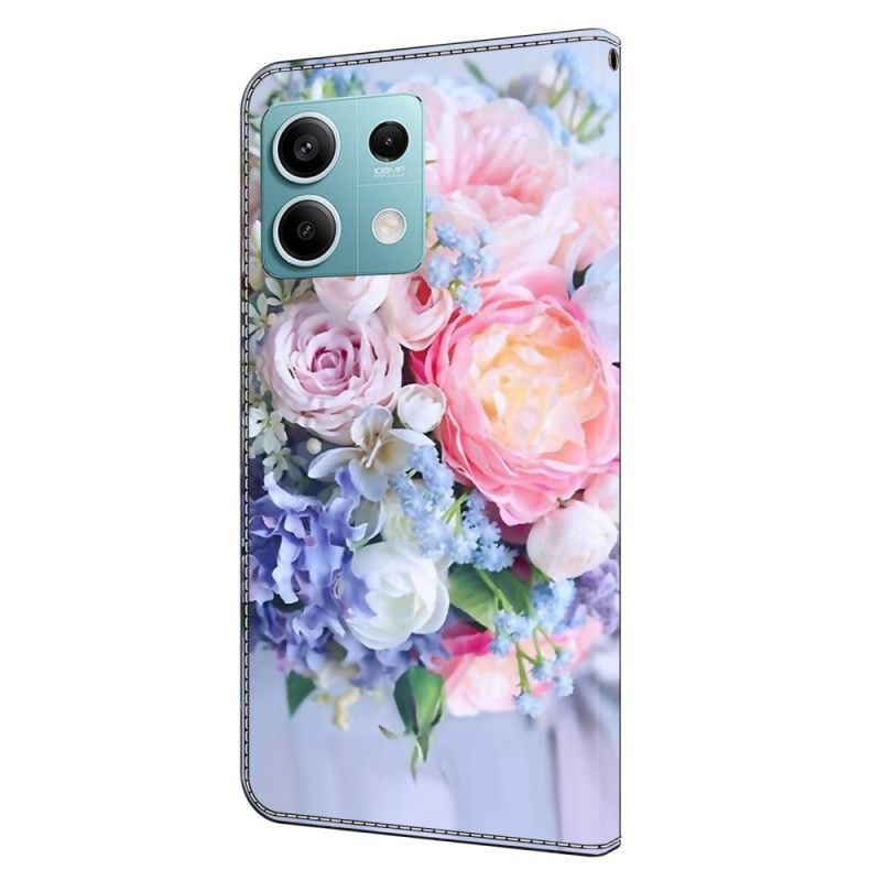 Lederhüllen Xiaomi Redmi Note 13 5g Pastellblumen