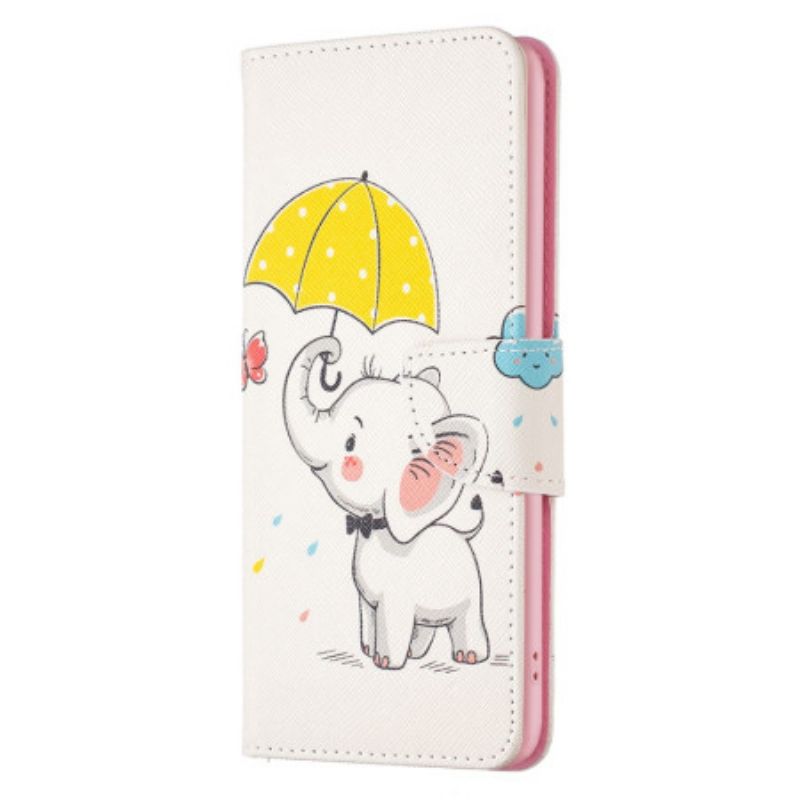 Lederhüllen Xiaomi Redmi Note 13 5g Regenschirm Und Elefant