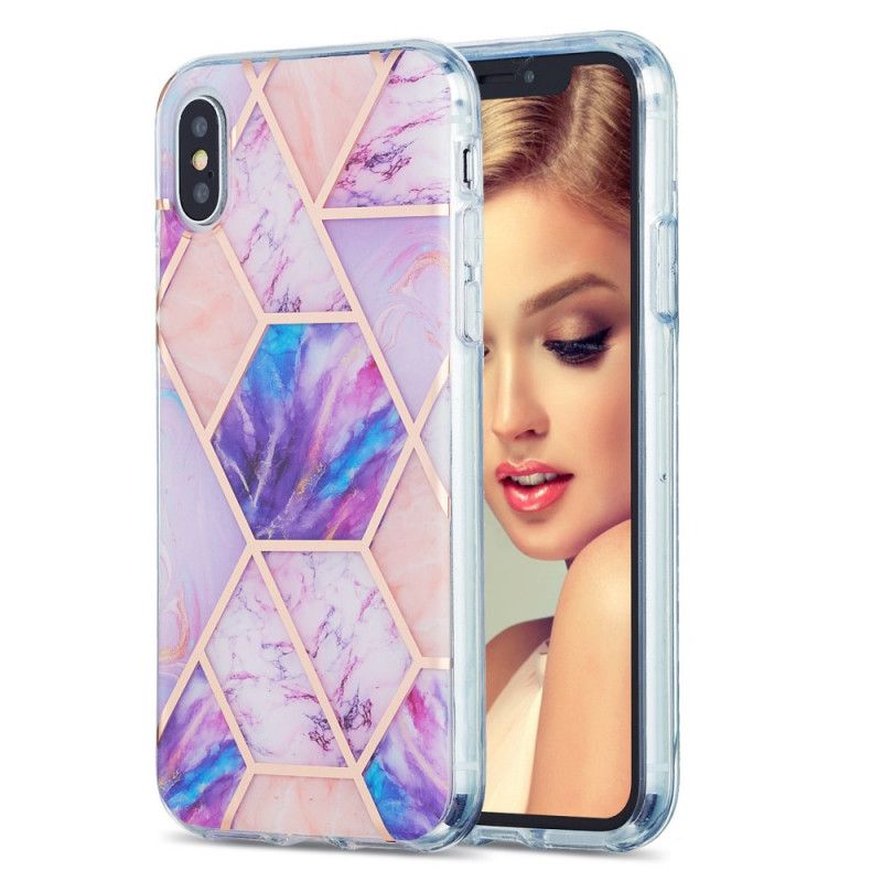 Hülle Für iPhone XS Max Pink Marmor Design