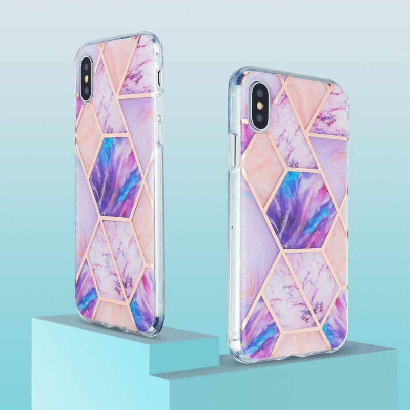 Hülle Für iPhone XS Max Pink Marmor Design