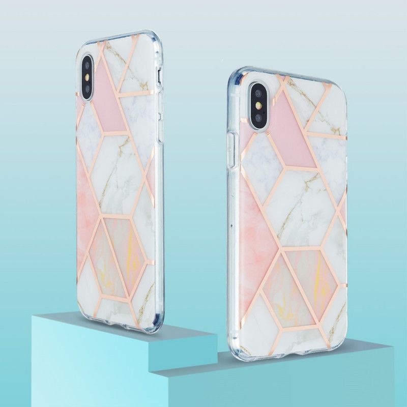 Hülle Für iPhone XS Max Pink Marmor Design