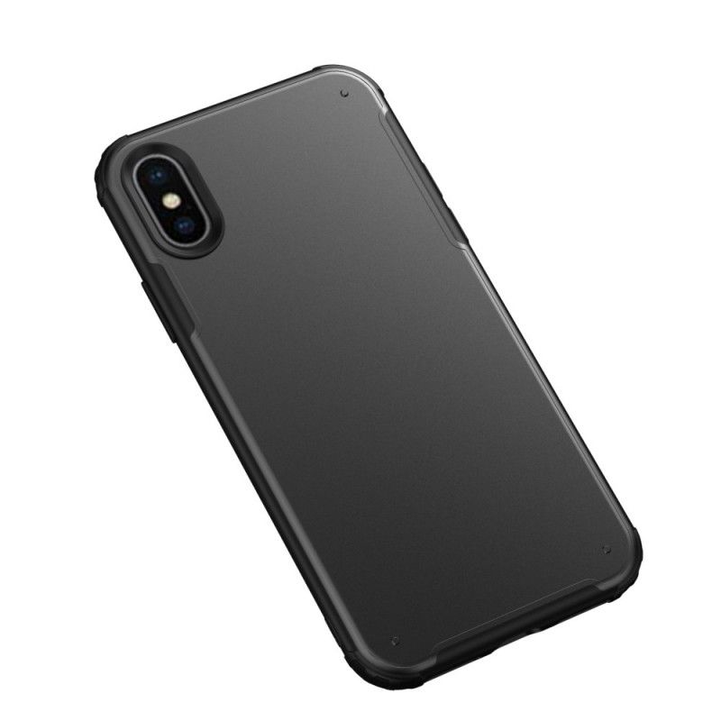 Hülle iPhone XS Max Schwarz Handyhülle Matte Hybride