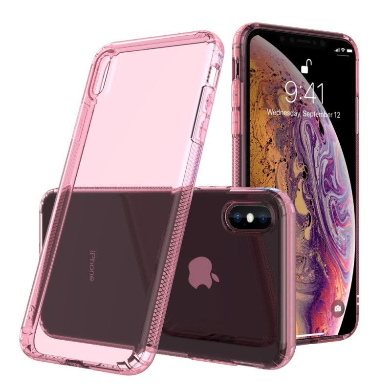 Hülle iPhone XS Max Schwarz Handyhülle Transparente Leeu-Schutzkissen