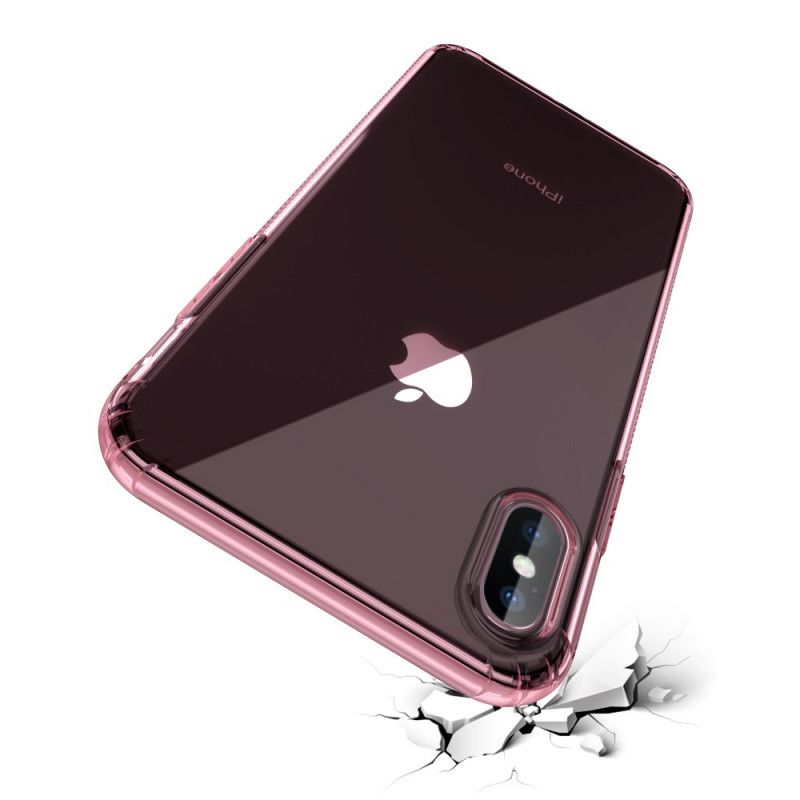 Hülle iPhone XS Max Schwarz Handyhülle Transparente Leeu-Schutzkissen