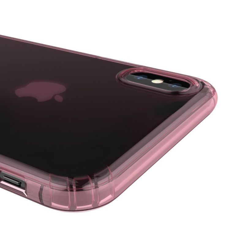 Hülle iPhone XS Max Schwarz Handyhülle Transparente Leeu-Schutzkissen