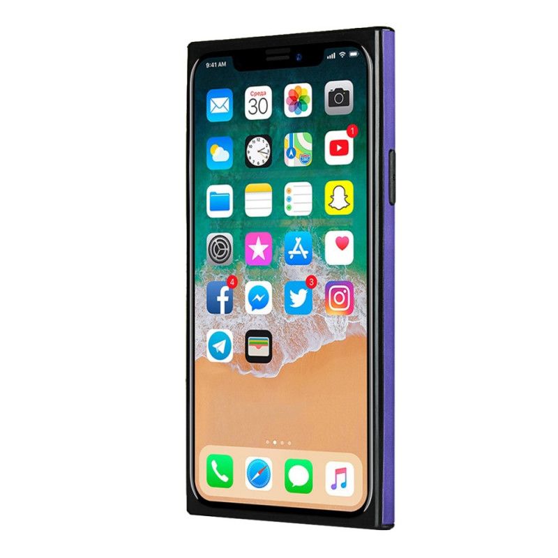 Hülle iPhone XS Max Schwarz Kartenhalter Und Gurt