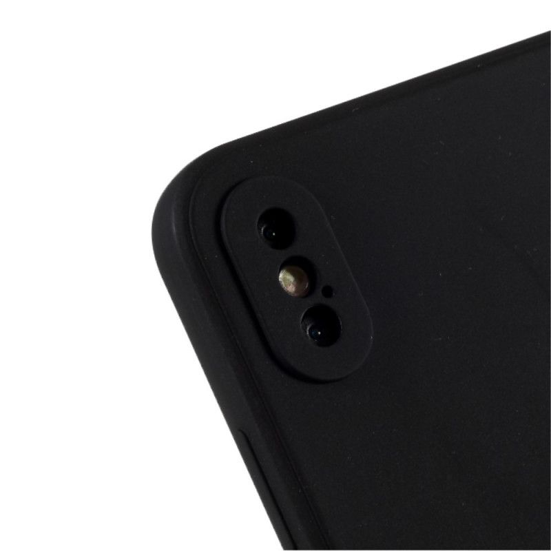 Hülle iPhone XS Max Schwarz Starres Mattes Silikon