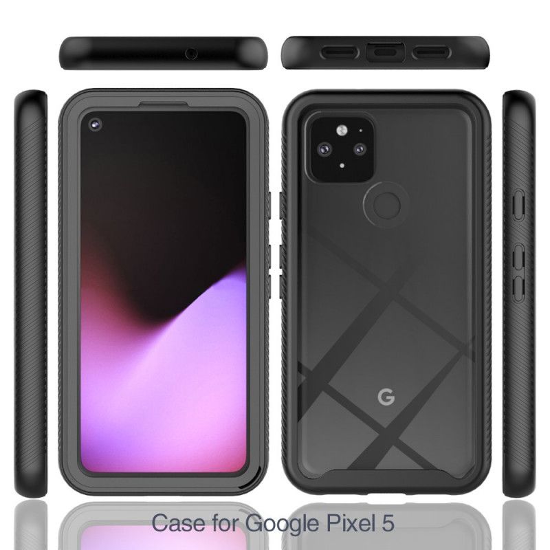 Hülle Google Pixel 5 Schwarz Abgeschrägte Hybridkanten