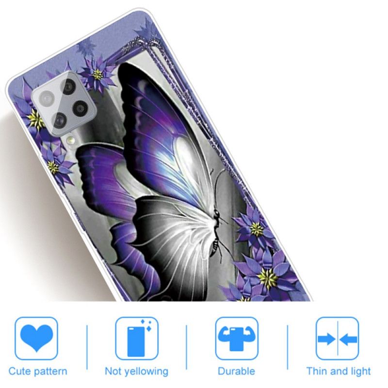 Hülle Für Samsung Galaxy A42 5G Königlicher Schmetterling