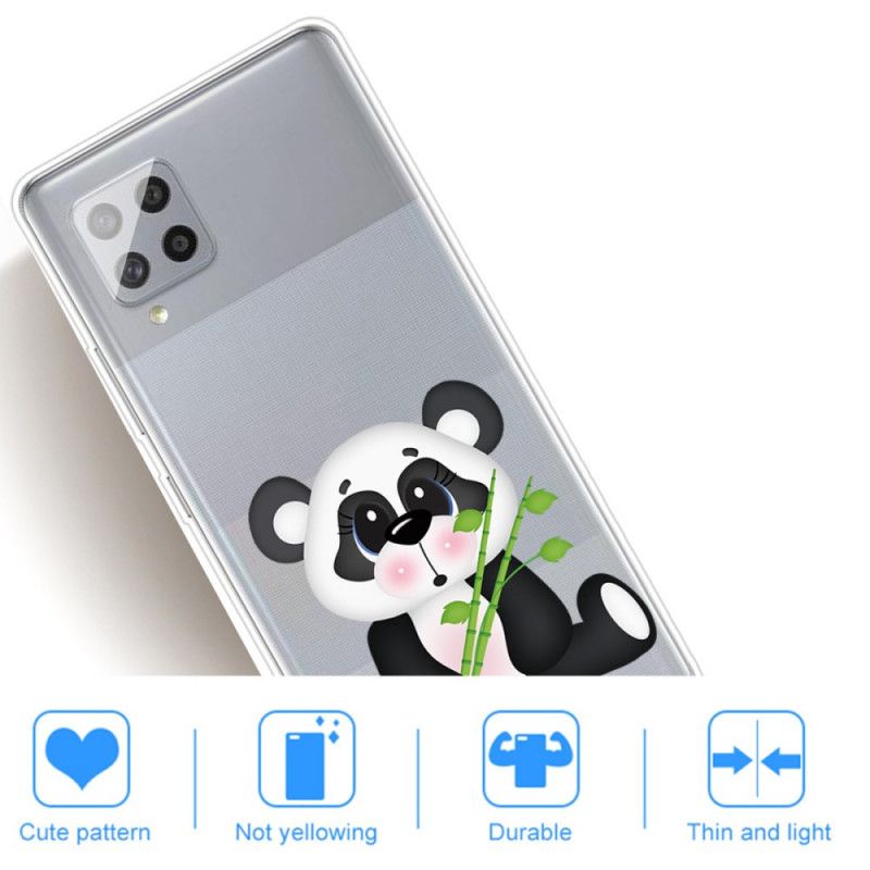 Hülle Samsung Galaxy A42 5G Transparenter Trauriger Panda