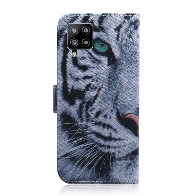 Lederhüllen Samsung Galaxy A42 5G Tigergesicht