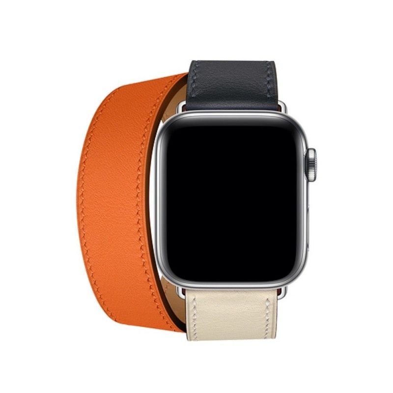 Apple Uhrenarmband 44/42 Mm Leder Double Tour Farben