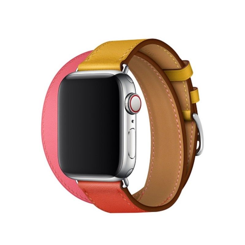 Apple Uhrenarmband 44/42 Mm Leder Double Tour Farben