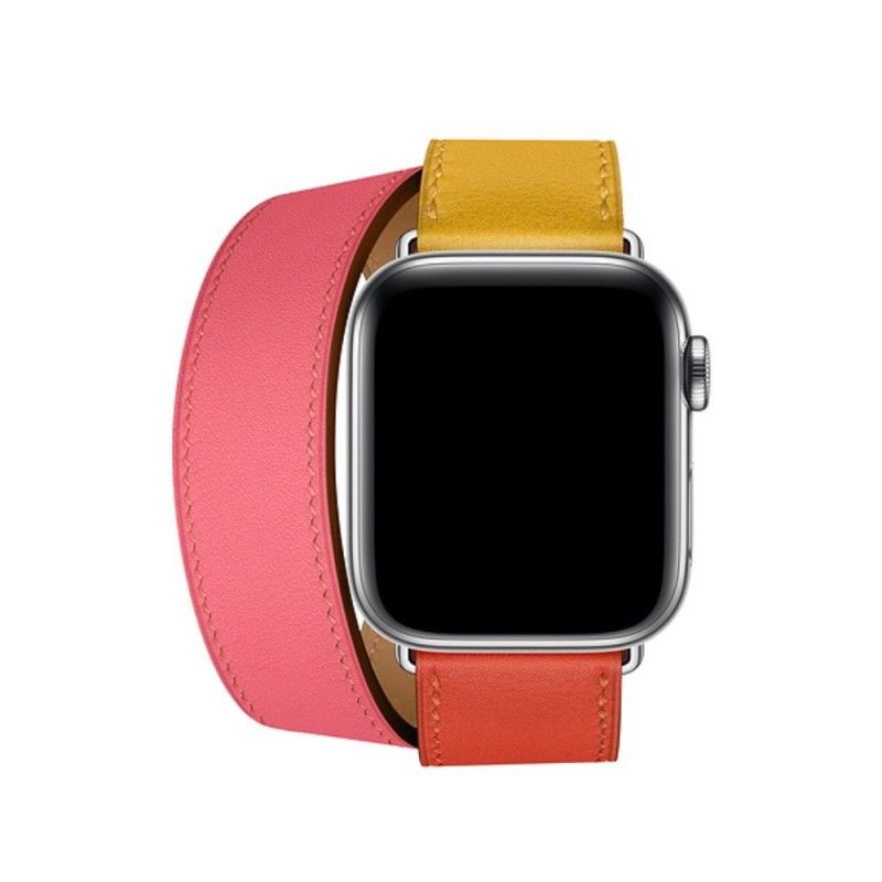 Apple Uhrenarmband 44/42 Mm Leder Double Tour Farben