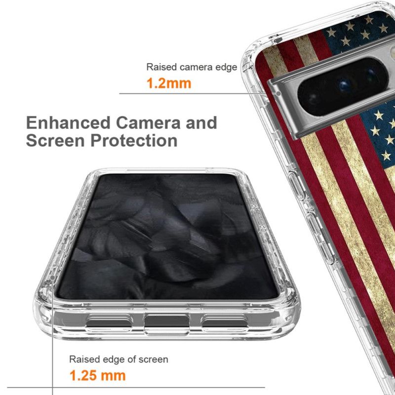 Hülle Google Pixel 8 Pro Verstärkte Amerikanische Flagge