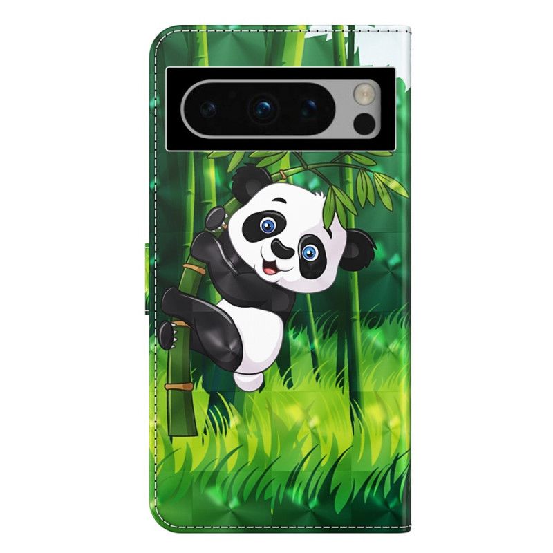 Lederhüllen Für Google Pixel 8 Pro Panda Bamboo Mit Riemen