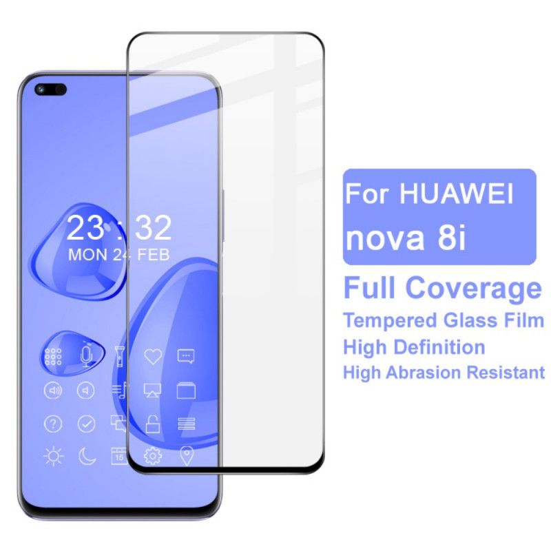 Displayschutzfolie Aus Gehärtetem Glas Mit Schwarzer Kante Huawei Nova 8i / Honor 50 Lite