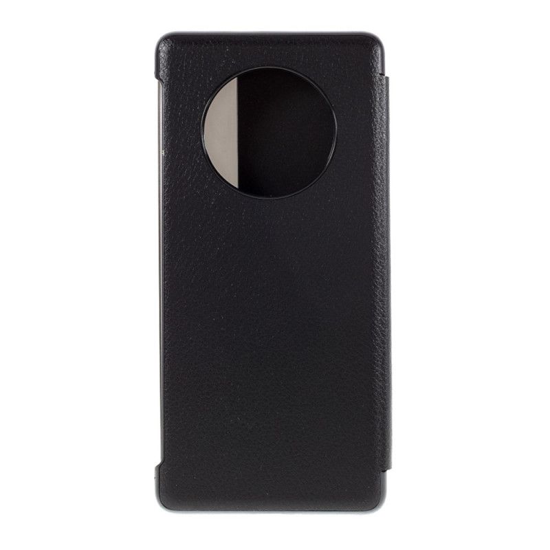 Cover Huawei Mate 40 Pro Schwarz Ledereffekt Anzeigen