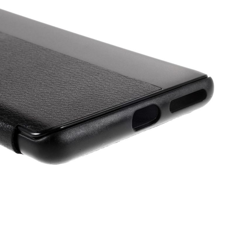 Cover Huawei Mate 40 Pro Schwarz Ledereffekt Anzeigen