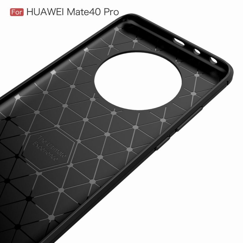 Hülle Huawei Mate 40 Pro Schwarz Gebürstete Kohlefaser