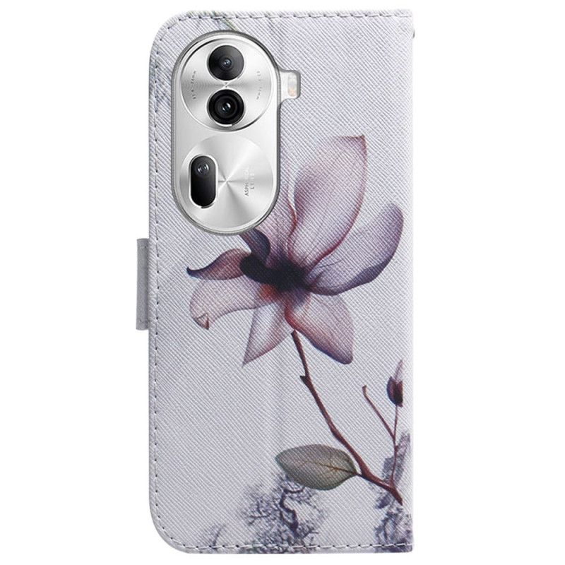 Lederhüllen Oppo Reno 11 Pro 5g Handyhülle Rosa Blume