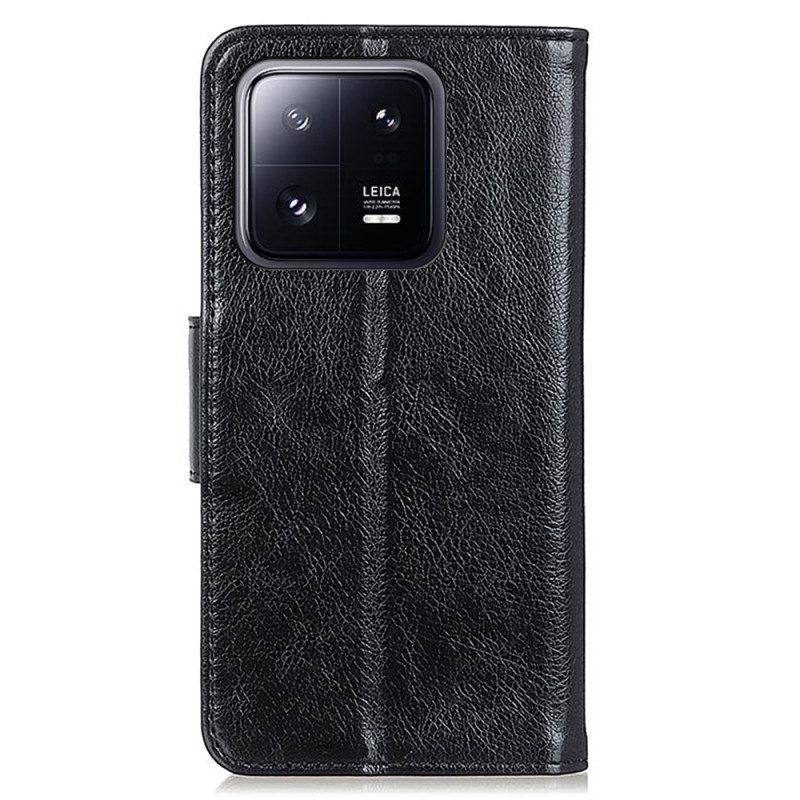 Flip Case Für Xiaomi 13 Pro Gespaltenes Nappaleder