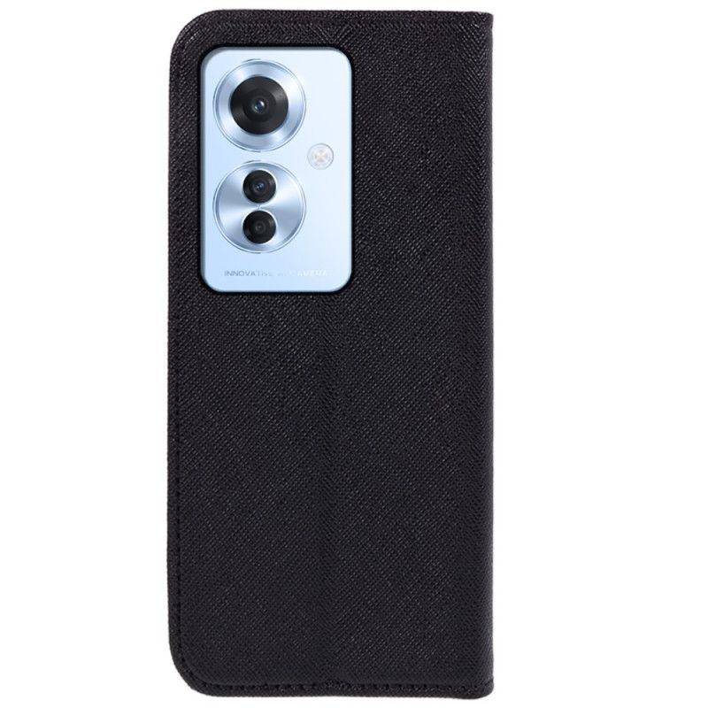 Flip Case Für Oppo Reno 11f 5g Kreuztextur