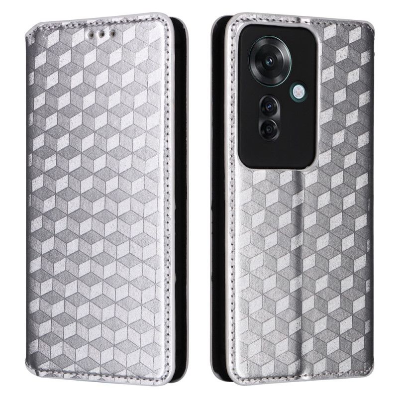 Flip Case Oppo Reno 11f 5g Handyhülle Rautenmuster