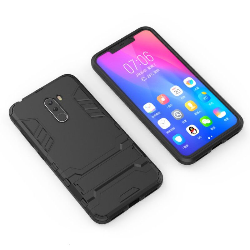 Hülle Xiaomi Pocophone F1 Schwarz Extrem Widerstandsfähige Zunge