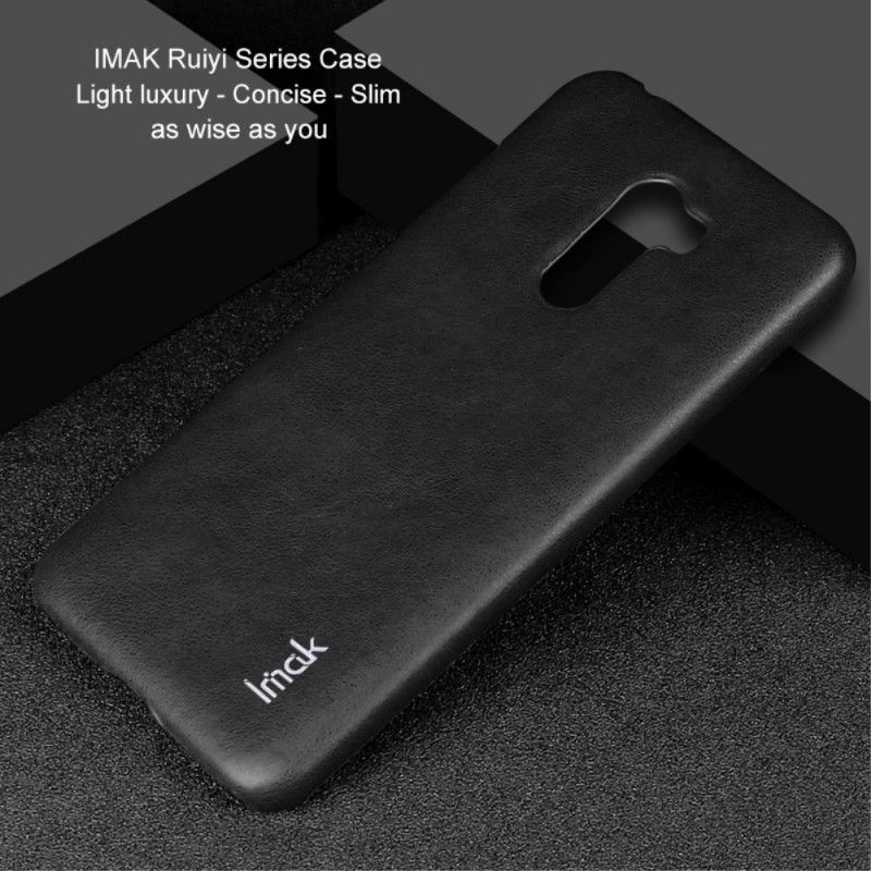 Hülle Xiaomi Pocophone F1 Schwarz Ledereffekt Der Imak Ruiyi-Serie